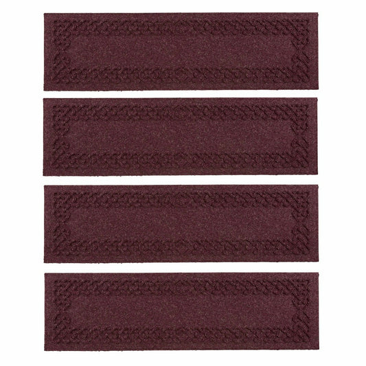 WaterHog® Cable Weave Stair Tread Mats, Set of 4 | Plow & Hearth