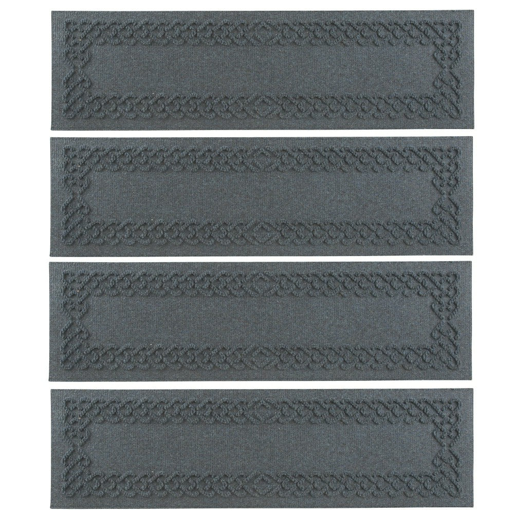 WaterHog® Cable Weave Stair Tread Mats, Set of 4 | Plow & Hearth