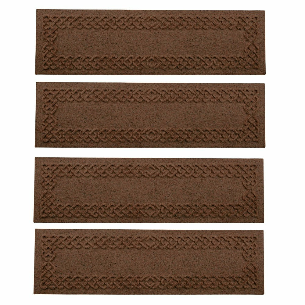WaterHog® Cable Weave Stair Tread Mats, Set of 4 | Plow & Hearth