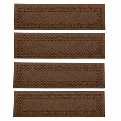WaterHog® Cable Weave Stair Tread Mats, Set of 4 | Plow & Hearth