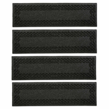 WaterHog® Cable Weave Stair Tread Mats, Set of 4 | Plow & Hearth