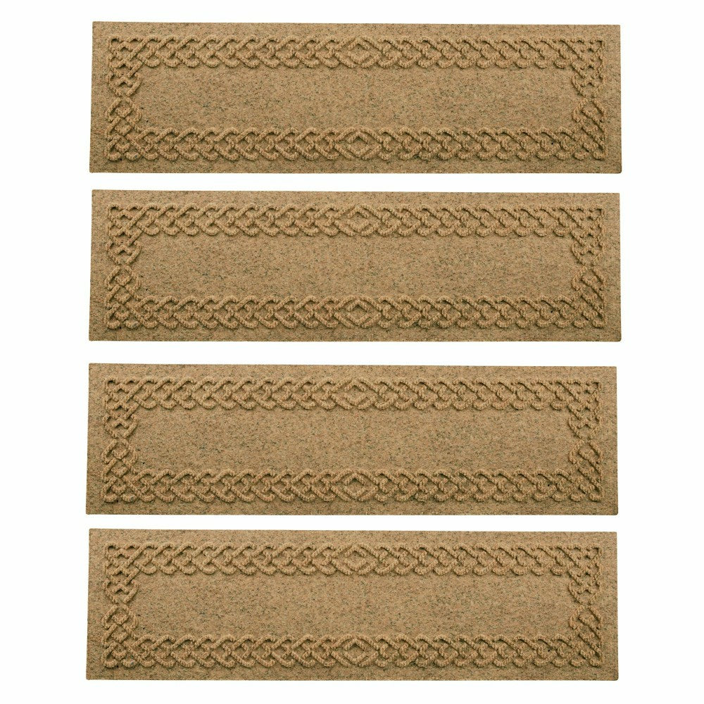 WaterHog® Cable Weave Stair Tread Mats, Set of 4 | Plow & Hearth