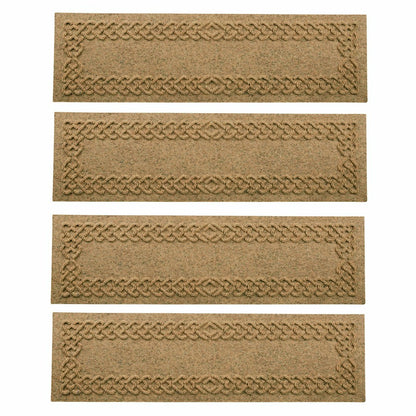 WaterHog® Cable Weave Stair Tread Mats, Set of 4 | Plow & Hearth