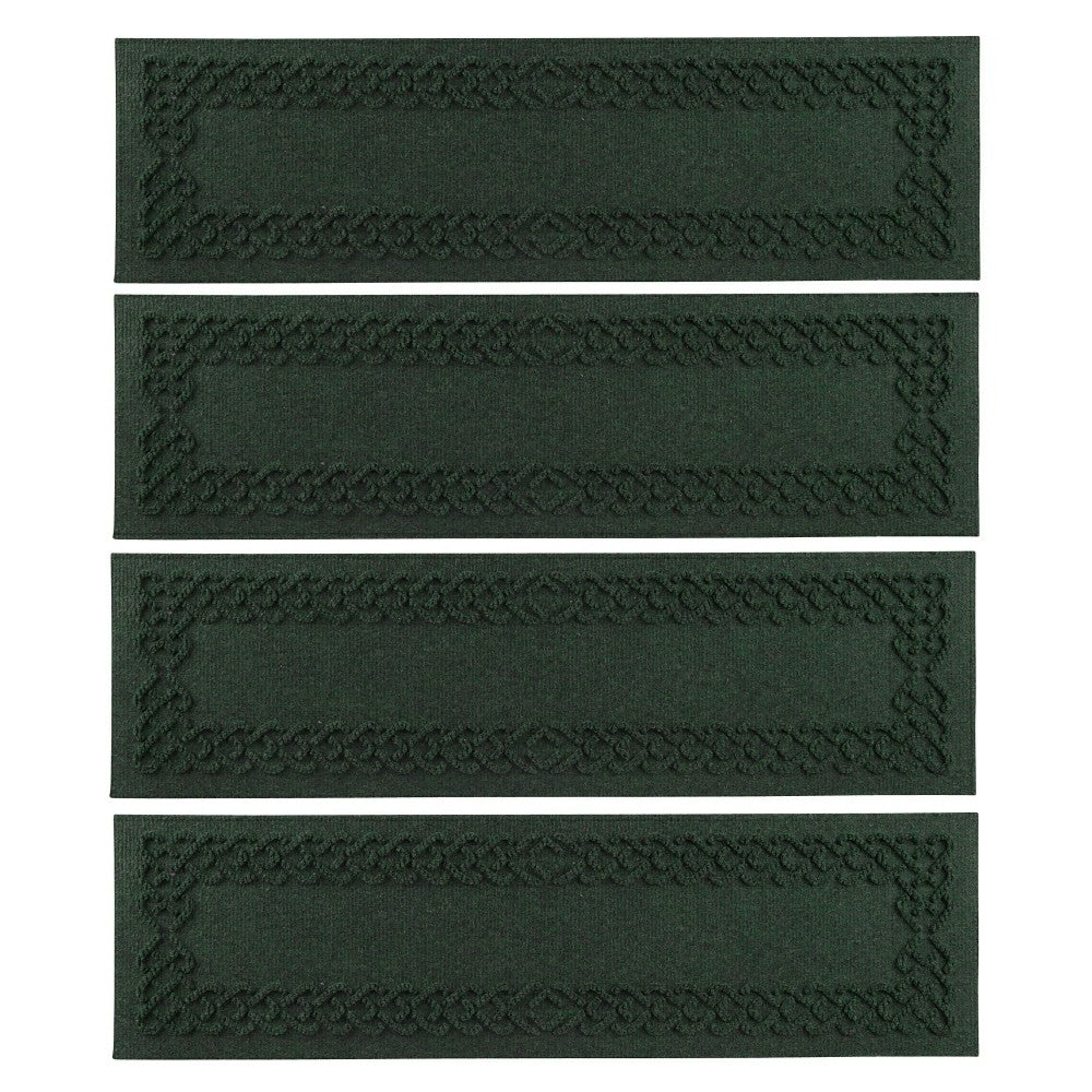 WaterHog® Cable Weave Stair Tread Mats, Set of 4 | Plow & Hearth