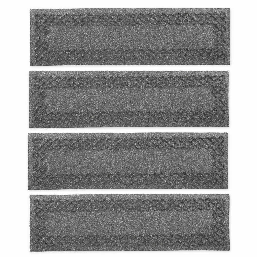 WaterHog® Cable Weave Stair Tread Mats, Set of 4 | Plow & Hearth