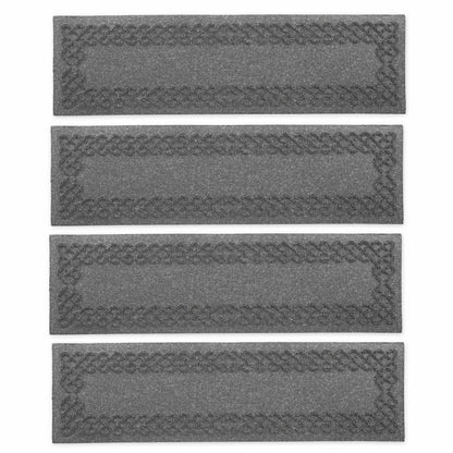WaterHog® Cable Weave Stair Tread Mats, Set of 4 | Plow & Hearth