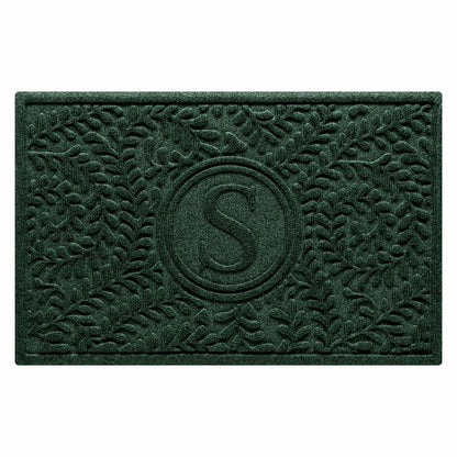 Boxwood Monogram Indoor/Outdoor Door Mat, 2'x3' | Plow & Hearth