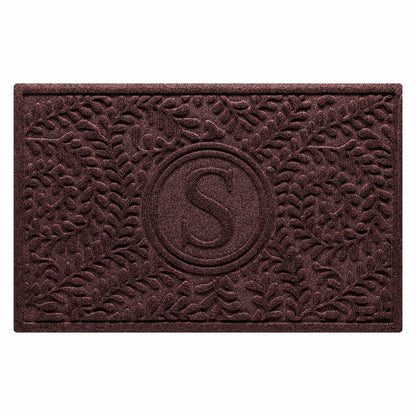 Boxwood Monogram Indoor/Outdoor Door Mat, 2'x3' | Plow & Hearth