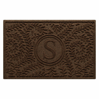 Boxwood Monogram Indoor/Outdoor Door Mat, 2'x3' | Plow & Hearth