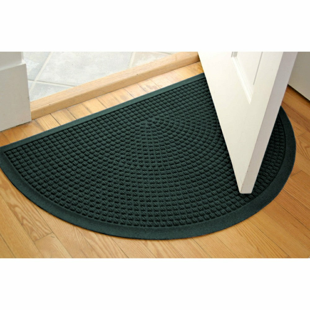 WaterHog® Indoor/Outdoor Cubes Half-Round Doormat, 24" x 39" | Plow & Hearth