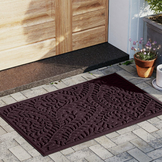 WaterHog® Indoor/Outdoor Leaves Doormat, 22" x 60" | Plow & Hearth