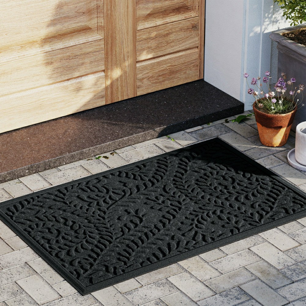 WaterHog® Indoor/Outdoor Leaves Doormat, 22" x 60" | Plow & Hearth