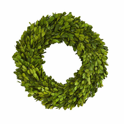 14” Preserved Boxwood Wreath | Plow & Hearth