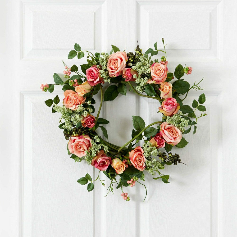 20" Rose Wreath | Plow & Hearth