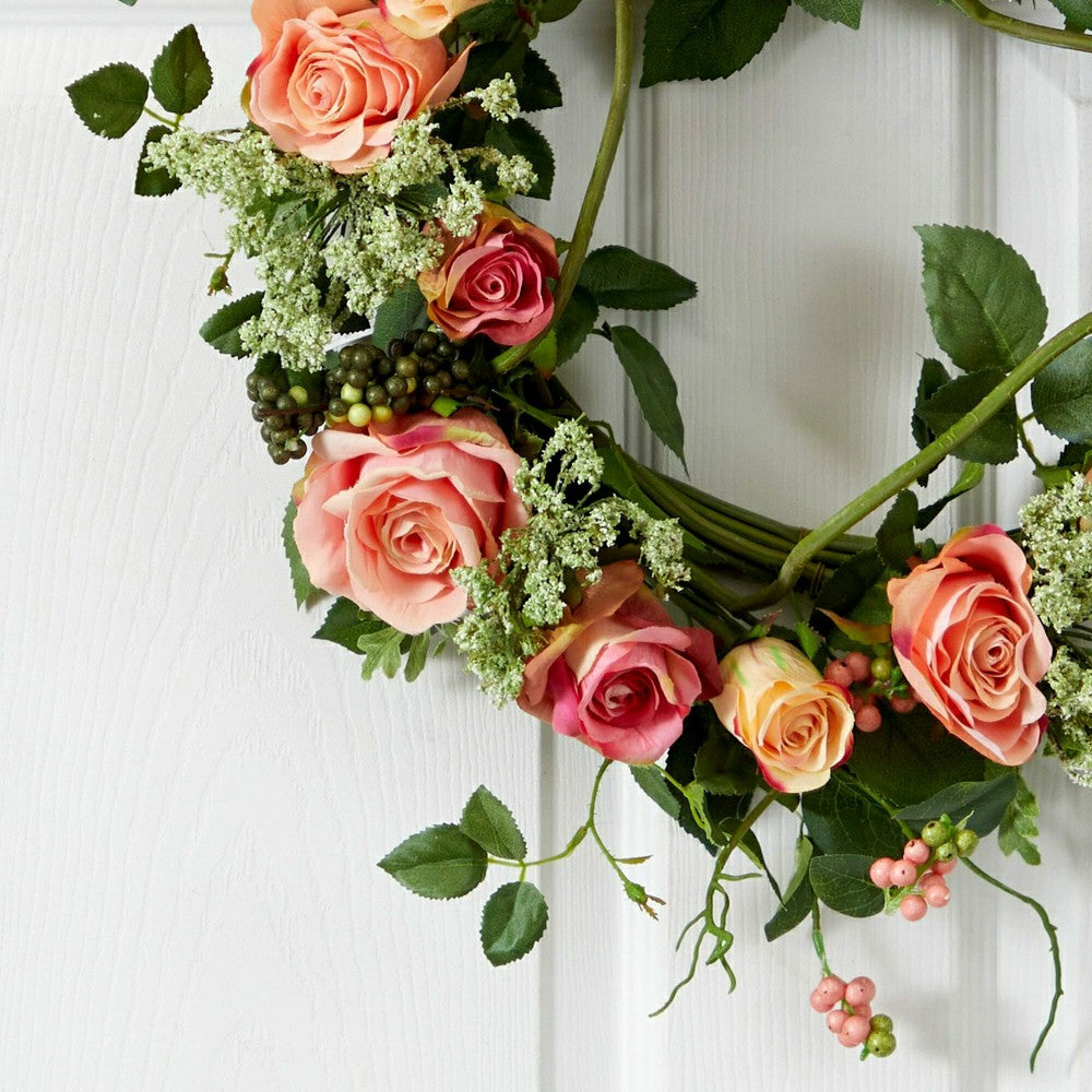 20" Rose Wreath | Plow & Hearth
