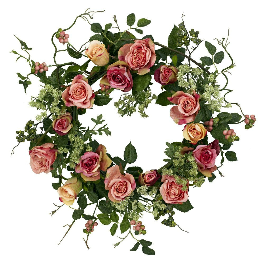 20" Rose Wreath | Plow & Hearth