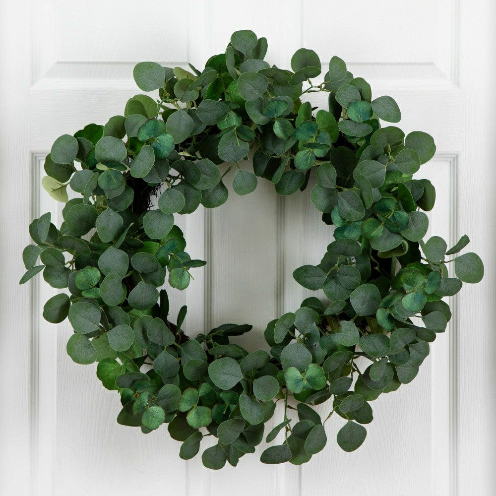 30” Artificial Eucalyptus Wreath | Plow & Hearth