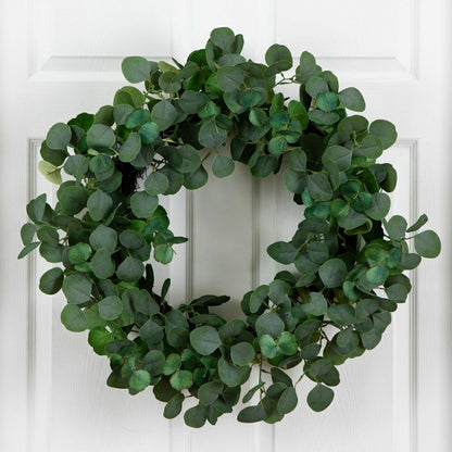 30” Artificial Eucalyptus Wreath | Plow & Hearth