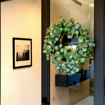30” Artificial Eucalyptus Wreath | Plow & Hearth