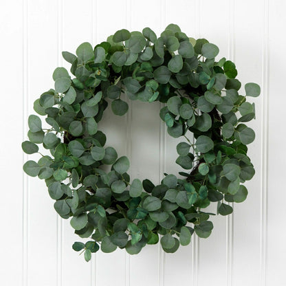 30” Artificial Eucalyptus Wreath | Plow & Hearth