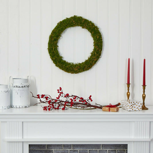 20” Moss Artificial Wreath | Plow & Hearth