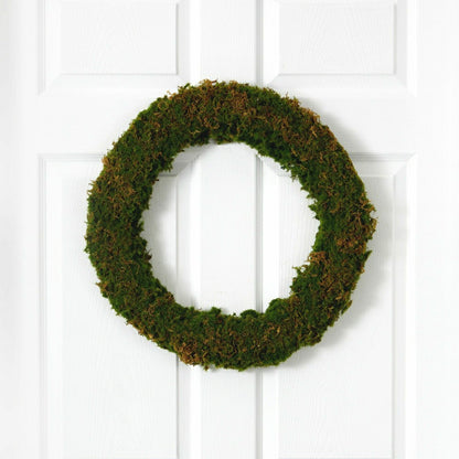 20” Moss Artificial Wreath | Plow & Hearth