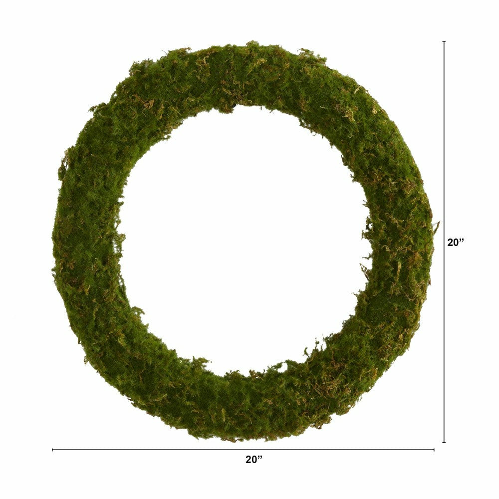 20” Moss Artificial Wreath | Plow & Hearth