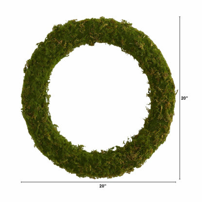 20” Moss Artificial Wreath | Plow & Hearth