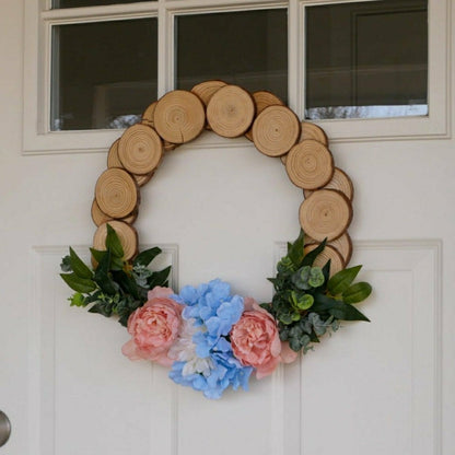 Spring Wood Slice Wreath Kit | Plow & Hearth