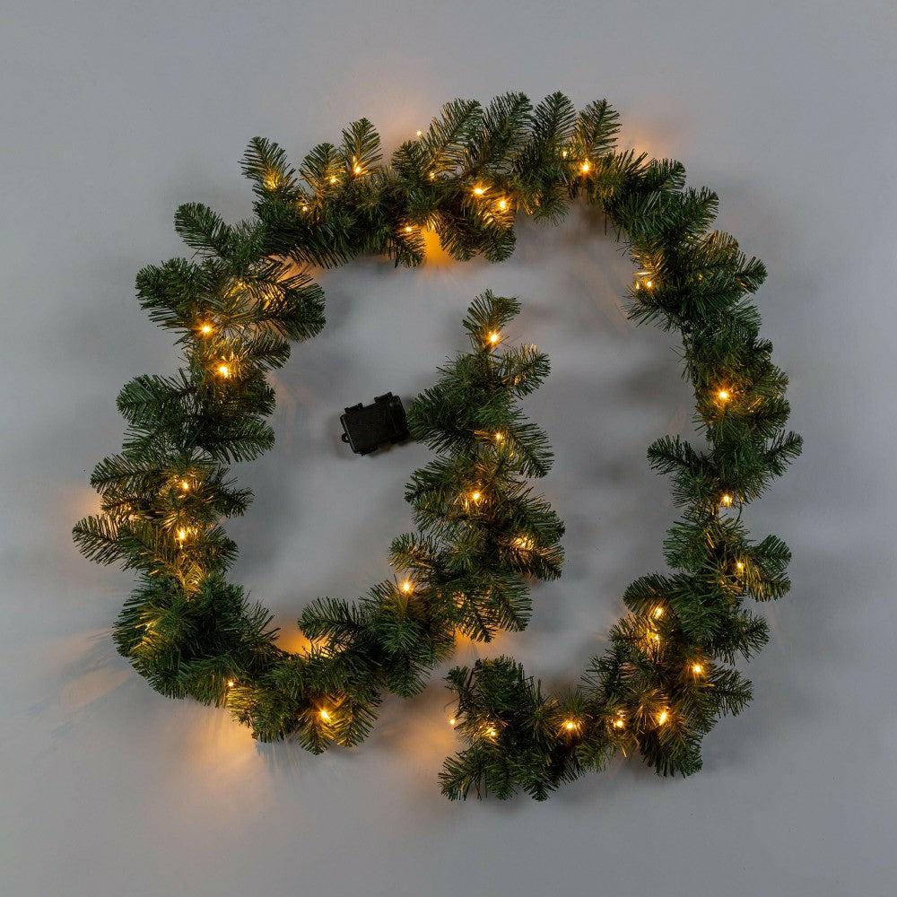 Holiday Porch-In-A-Box Lighted Montfair Pine Decorating Set | Plow & Hearth