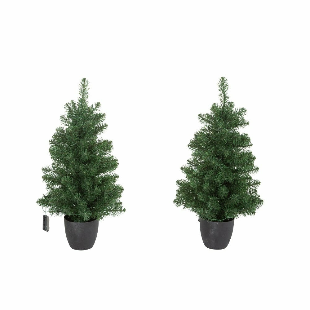 Holiday Porch-In-A-Box Lighted Montfair Pine Decorating Set | Plow & Hearth