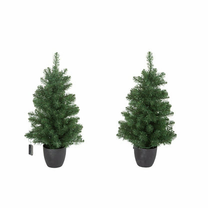 Holiday Porch-In-A-Box Lighted Montfair Pine Decorating Set | Plow & Hearth