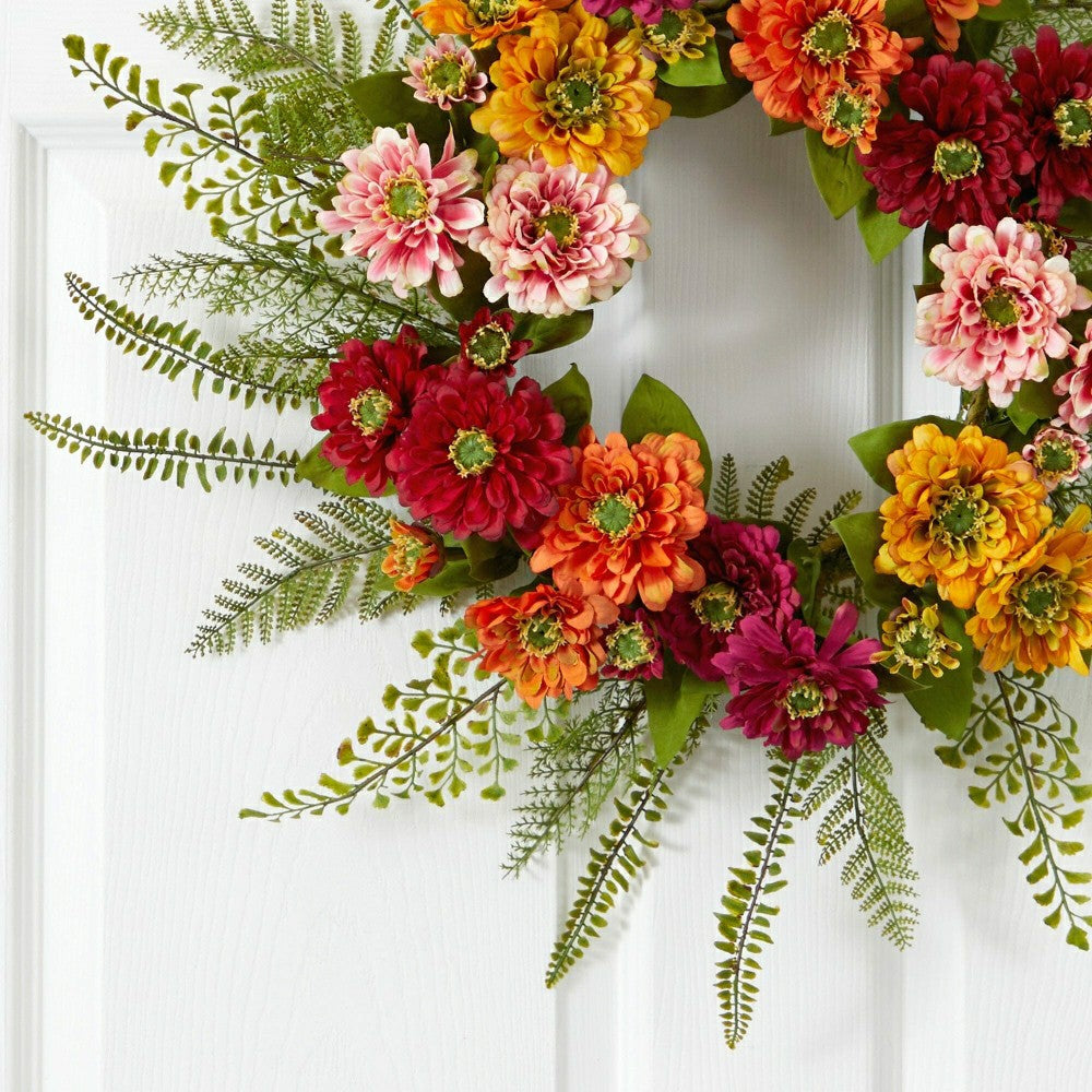 20" Mixed Flower Wreath | Plow & Hearth