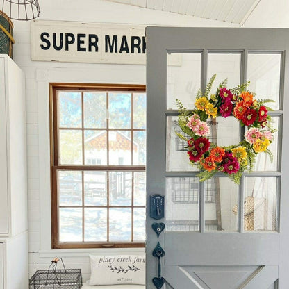 20" Mixed Flower Wreath | Plow & Hearth