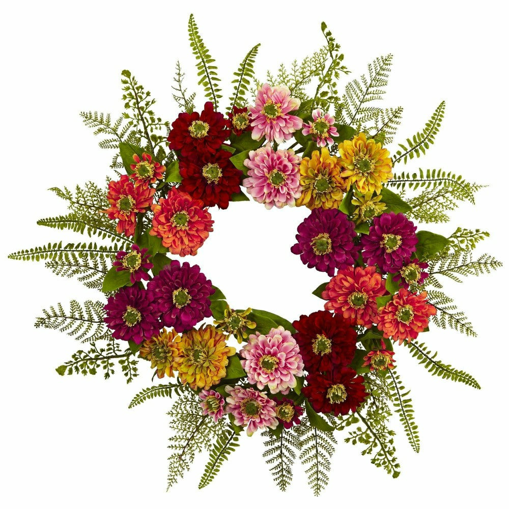 20" Mixed Flower Wreath | Plow & Hearth