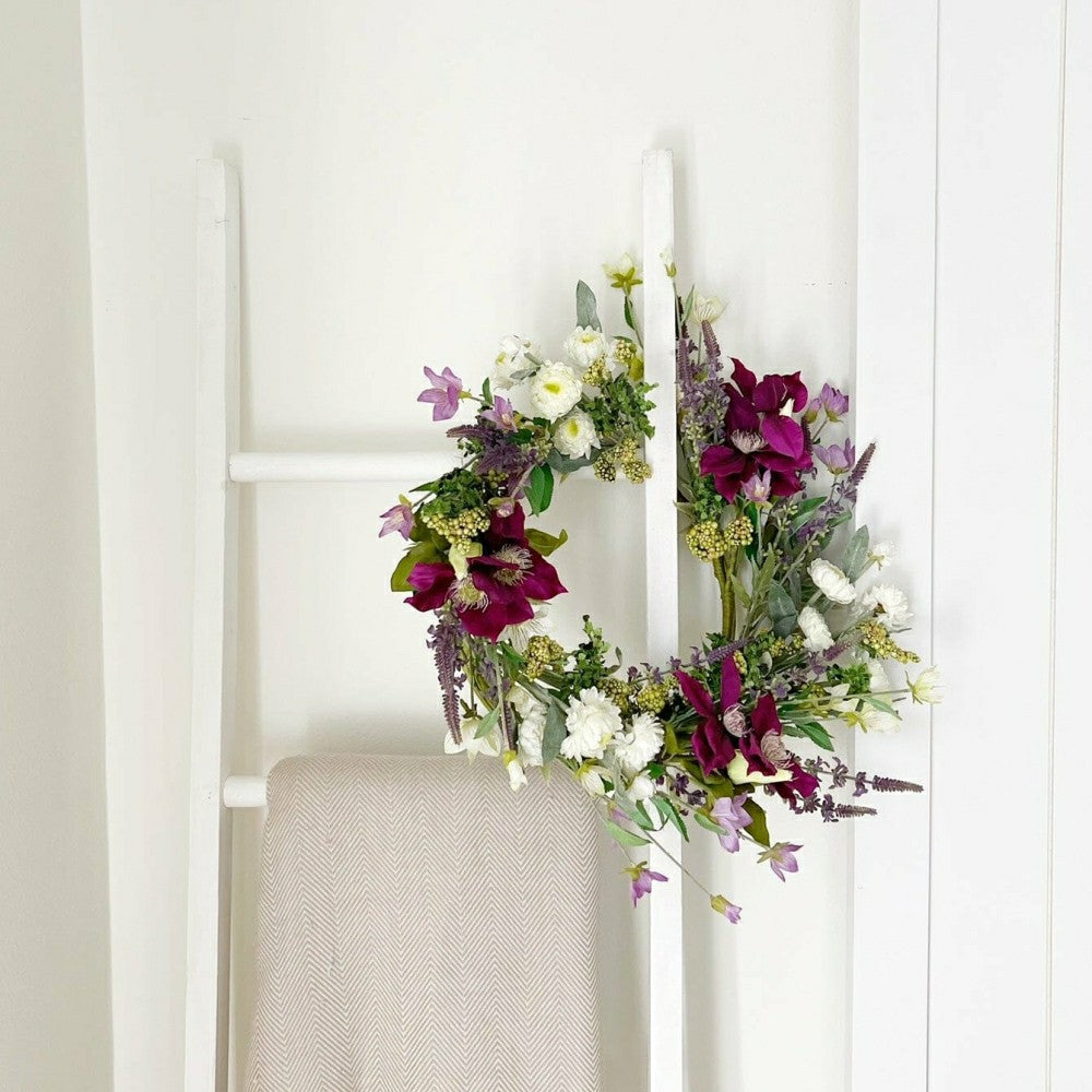22” Mixed Flower Artificial Wreath | Plow & Hearth