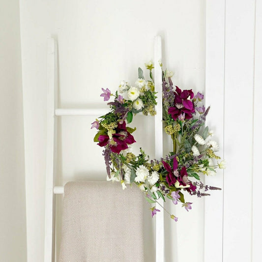 22” Mixed Flower Artificial Wreath | Plow & Hearth