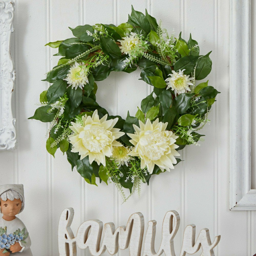 20” Protea Artificial Wreath | Plow & Hearth