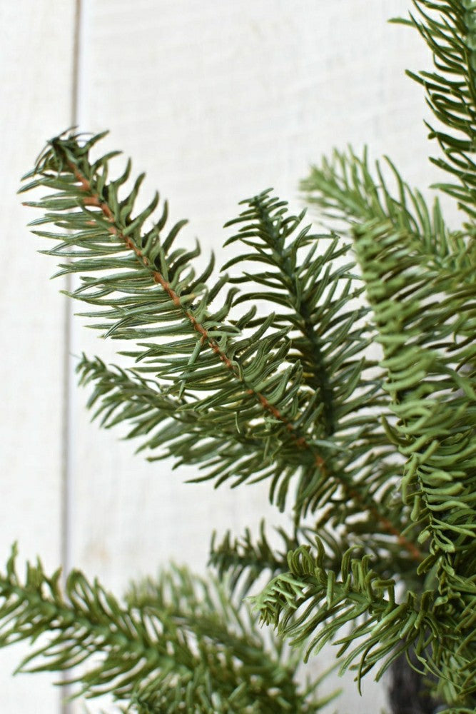 24" Faux Green Spruce Real Touch Wreath w/Faux Pinecones | Plow & Hearth