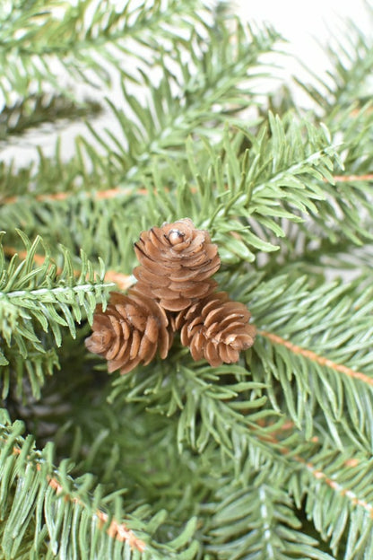 24" Faux Green Spruce Real Touch Wreath w/Faux Pinecones | Plow & Hearth