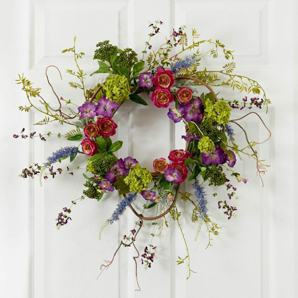 Veranda Garden Wreath, 20” | Plow & Hearth