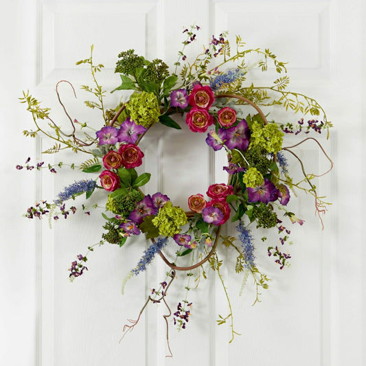 Veranda Garden Wreath, 20” | Plow & Hearth