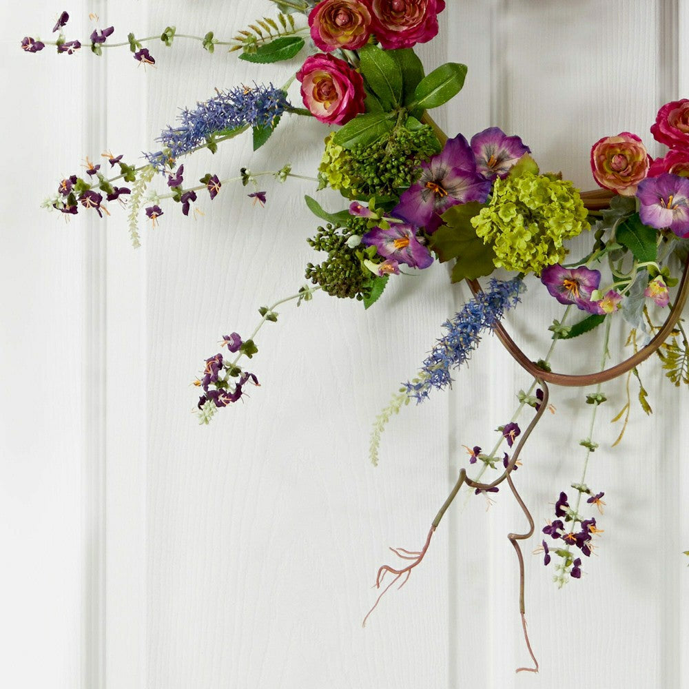 Veranda Garden Wreath, 20” | Plow & Hearth