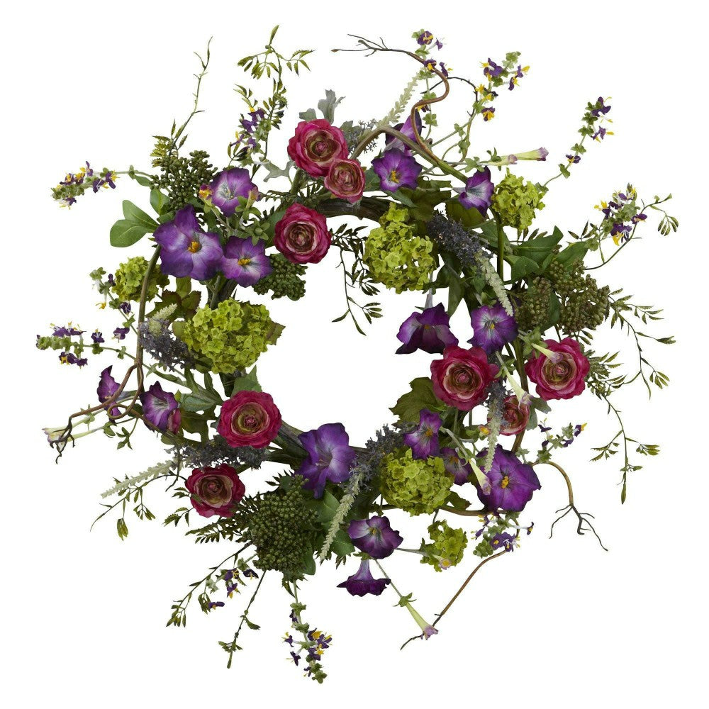 Veranda Garden Wreath, 20” | Plow & Hearth
