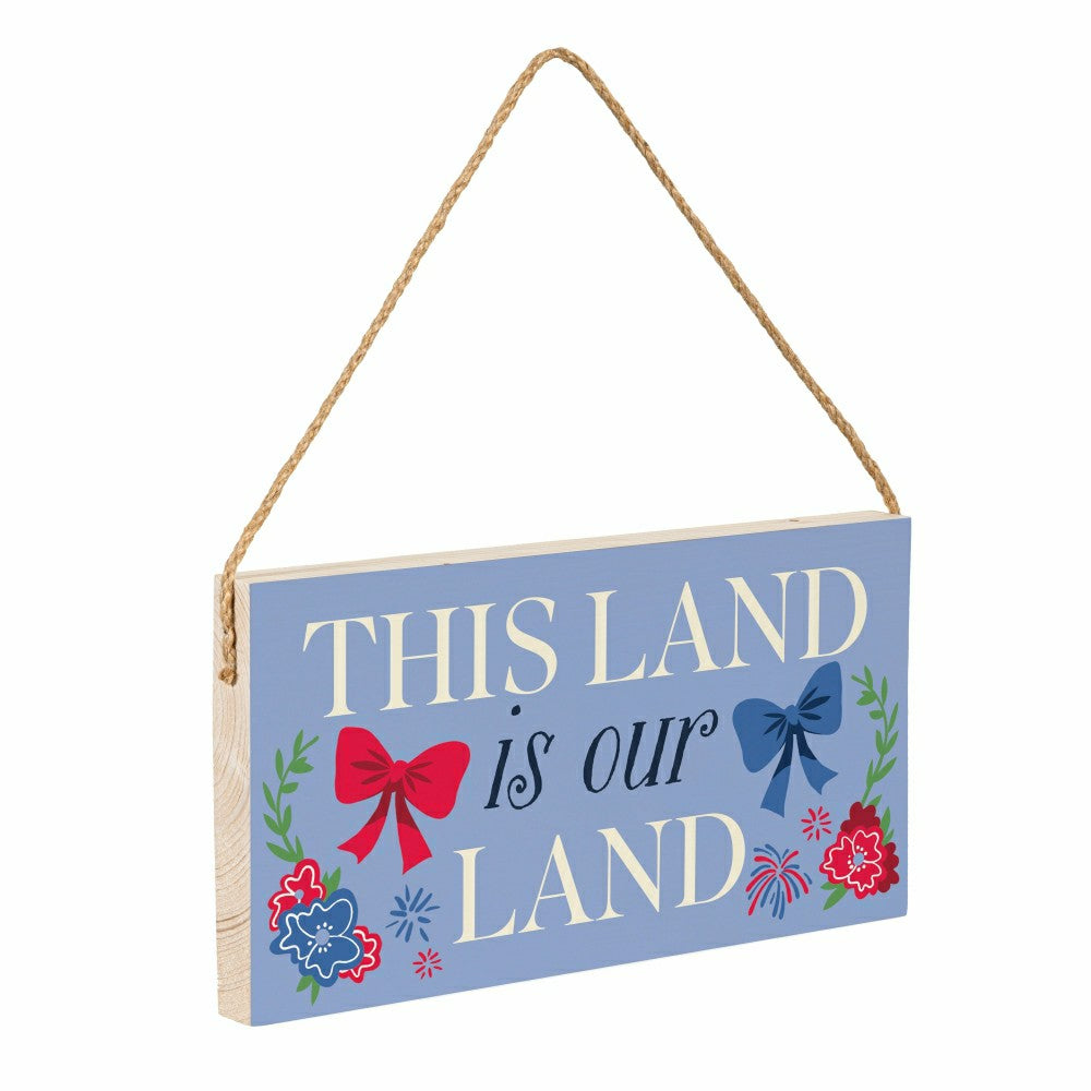 Americana Hanging Signs w/rope Landscape (11“x6”)​ | Plow & Hearth