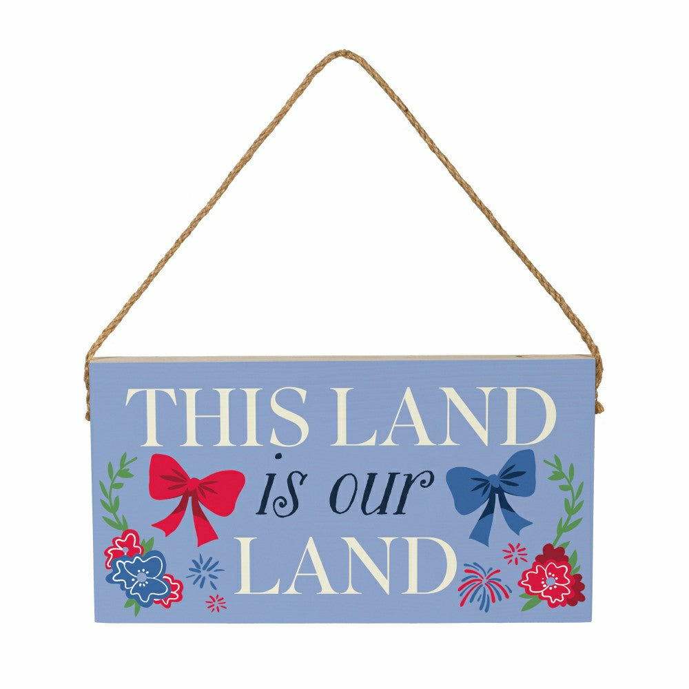 Americana Hanging Signs w/rope Landscape (11“x6”)​ | Plow & Hearth