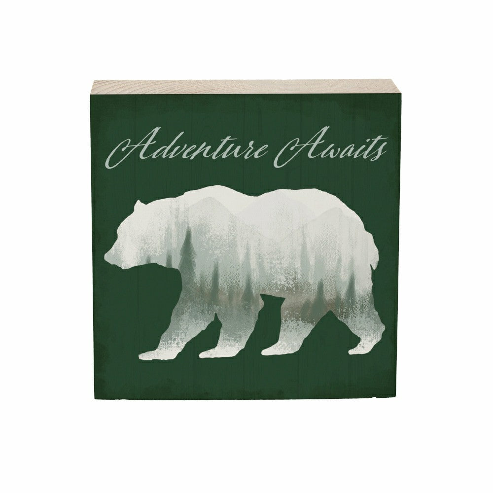 Northwoods Foggy Trees Landscape Mini Plock (6"x6”x1.9“) | Plow & Hearth