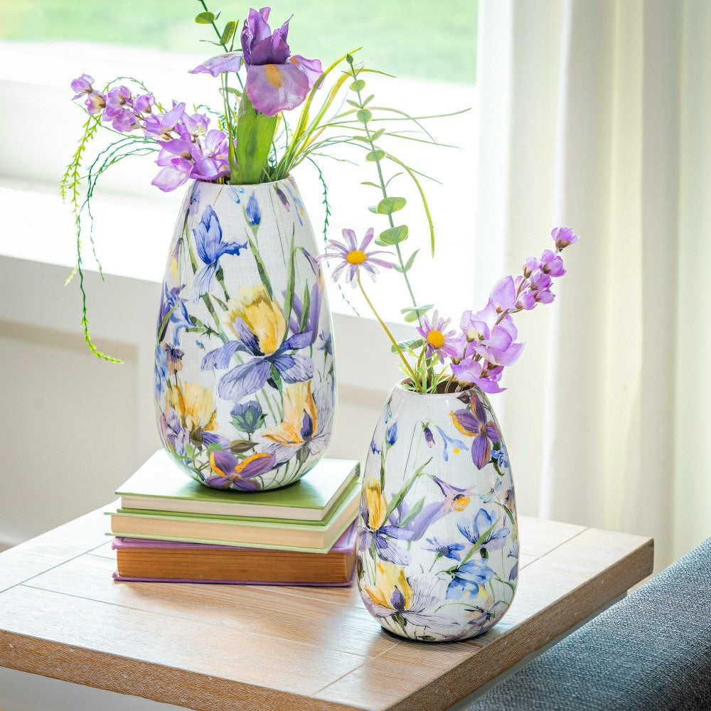 Golden Lilac Metal Vase Set | Plow & Hearth