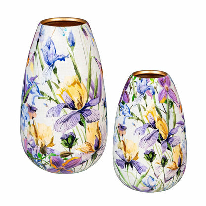 Golden Lilac Metal Vase Set | Plow & Hearth