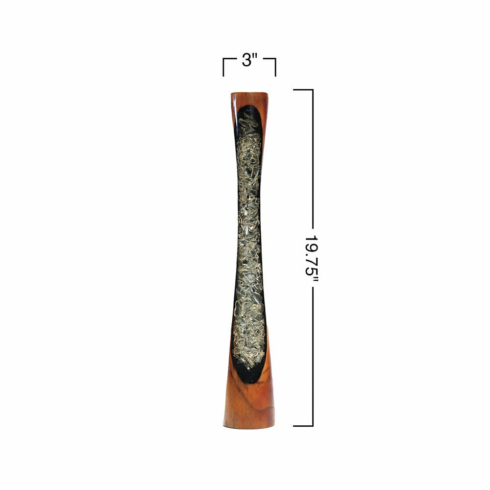 Small Wood & Resin Vase | Plow & Hearth